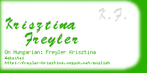 krisztina freyler business card